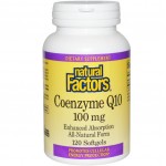 อาหารเสริม coq10 ราคาส่ง ยี่ห้อ Natural Factors, Coenzyme Q10, 100 mg, 120 Softgels